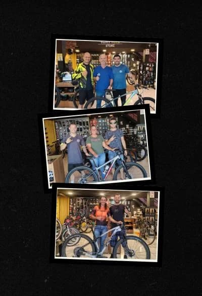 Clientes Bert Bike Store com bikes seminovas
